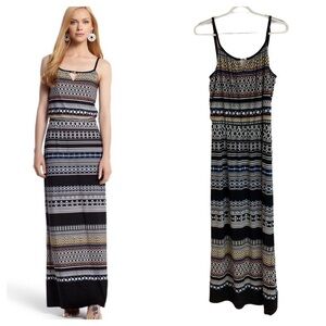 WHBM Striped Tribal Maxi Dress